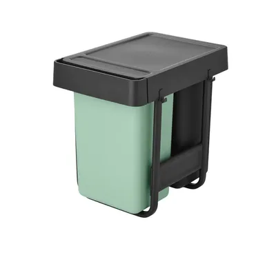 Мусорное ведро Brabantia Sort&Go 232503 30 л, для туалета, для кухни, выдвижное, встраиваемое, голубое, зеленое, серое, черное