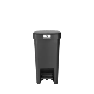 Мусорное ведро Brabantia StepUp 800344 16 л, для туалета, серое, черное
