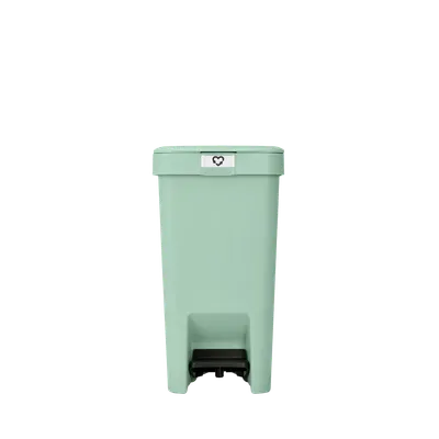 Мусорное ведро Brabantia StepUp 800368 16 л, для туалета, голубое, зеленое
