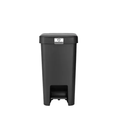 Мусорное ведро Brabantia StepUp 800306 16 л, для кухни, серое, черное