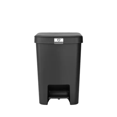 Мусорное ведро Brabantia StepUp 800269 25 л, для кухни, серое, черное