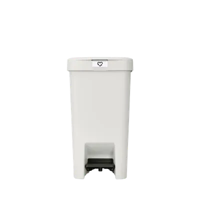 Мусорное ведро Brabantia StepUp 800221 16 л, для кухни, белое, серое