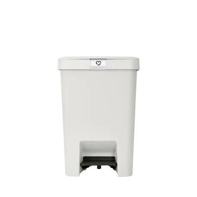 Мусорное ведро Brabantia StepUp 800207 25 л, для кухни, белое, серое