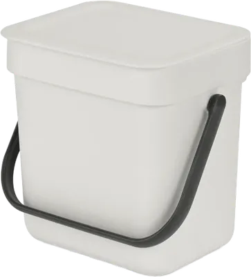 Мусорное ведро Brabantia Sort&Go 213229 3 л, для туалета, для кухни, серое