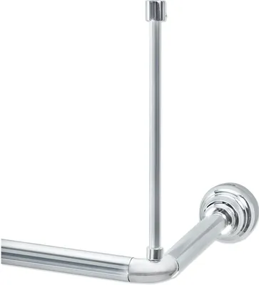 Угловой карниз для ванны Grekon 1270-170/21CR 170x90 см, Г-образный, глянцевый хром