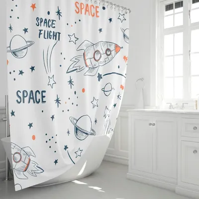 Штора для ванной Fixsen 2500 Space FX-2508 180x200
