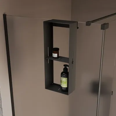 Полка для душа Veconi Grange GN-B-C9 подвесная, матовая черная