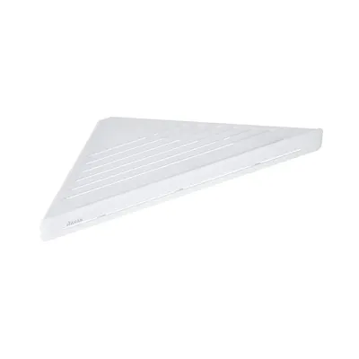 Полка для душа Ravak Slim C X07P652 угловая, подвесная, матовая белая, с крючками
