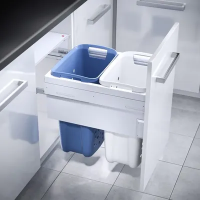 Система хранения белья Laundry-Carrier 50, 2х33л белая рама Hailo