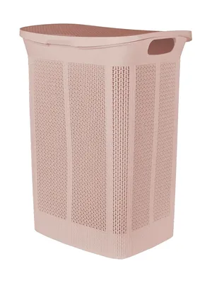 Корзина для белья Keeplex Ajur 248265 50 л, напольная, бежевая, прямоугольная, пластик