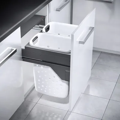 Система хранения белья Laundry-Carrier 60, 2х33л.серая рама. Hailo