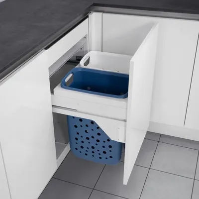 Система хранения белья Laundry-Carrier 60, 2х33л.белая рама. Hailo