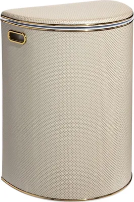 Корзина для белья Geralis RWG-O 61 л, напольная, бежевая, пластик, искусственная кожа