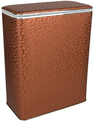 Корзина для белья Geralis FCH-B напольная, коричневая, прямоугольная, пластик, искусственная кожа
