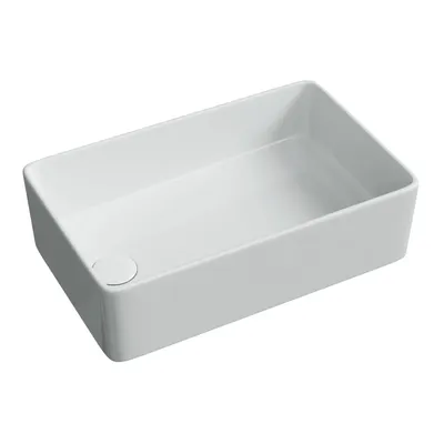 Раковина накладная Ceramicanova Element со смещенным сливом, 485x305x135, белый, CN5050