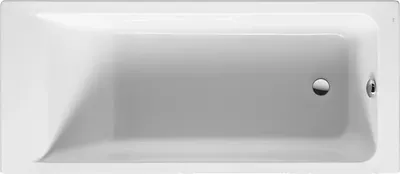 Акриловая ванна Roca Easy 170x70 см, пристенная, белая, с каркасом, со сливом-переливом