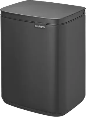 Мусорное ведро Brabantia Bo 233722 7 л, для туалета, для кухни, подвесное, черное, серое
