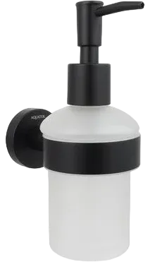 Дозатор для жидкого мыла AQUATEK Вега AQ4005MB настенный, черный