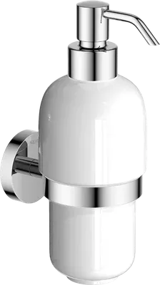 Дозатор для жидкого мыла AQUATEK Бетта AQ4605CR настенный, хром, белый