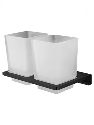 Стакан для ванной Wonzon & Woghand Eclipse WW-9128-BL настенный, черный, стеклянный