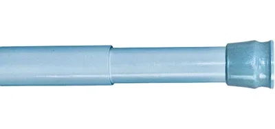 Телескопический карниз для ванны Milardo 011A200M14 200 см, прямой, матовый голубой