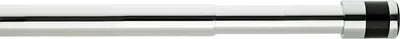 Телескопический карниз для ванны Grekon 1240-220GLBLK 220 см, прямой, глянцевый хром