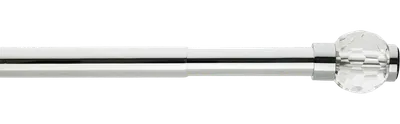 Телескопический карниз для ванны Grekon 1220-220KRR 220 см, прямой, хром, прозрачный
