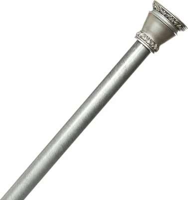 Телескопический карниз для ванны Blonder Home Elegance Silver 200 см, прямой, матовое серебро