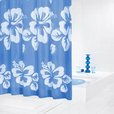 Штора для ванной Ridder Flowerpower 42353 синяя