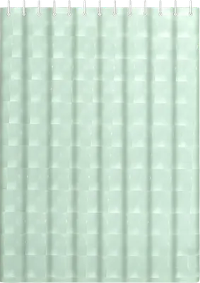 Штора для ванной Haiba HB75101-12 зеленая, 3D