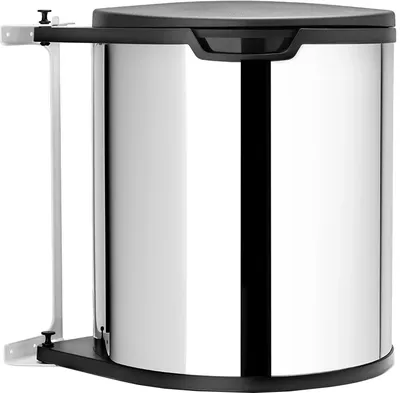Мусорное ведро Brabantia 418181 15 л, для кухни, подвесное, черное, хром