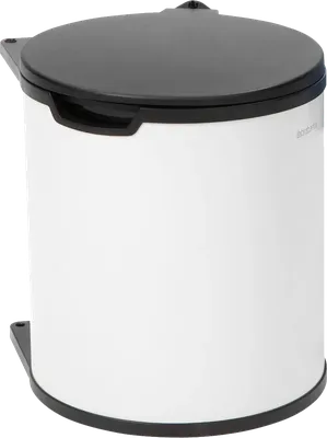 Мусорное ведро Brabantia 428081 15 л, для кухни, подвесное, черное, белое