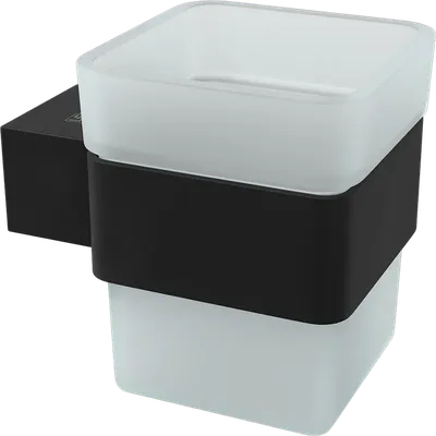 Стакан для ванной Lemark Smooth line 9732014 настенный, черный