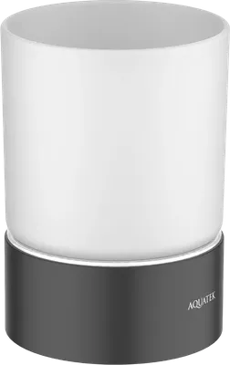 Стакан для зубных щеток AQUATEK Лира AQ4428MB черный, стеклянный