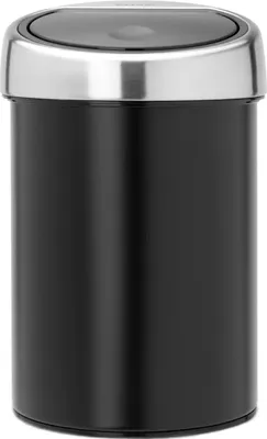 Мусорное ведро Brabantia 364440 3 л, для кухни, подвесное, черное, хром
