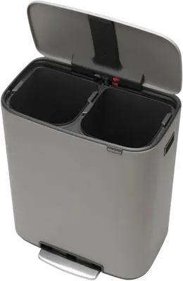 Мусорное ведро Brabantia Bo Pedal Bin 211485 60 л, для кухни, серое