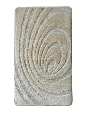 Коврик L'Cadesi Lemis 3019 80x50 см, для ванной, бежевый, рисунок