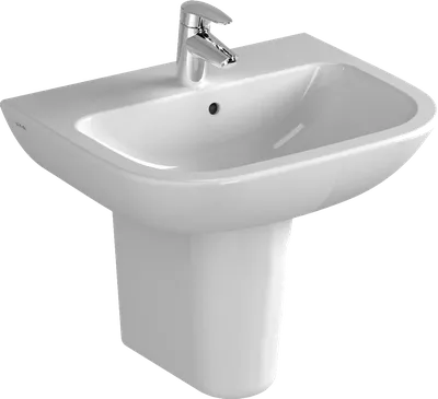 Раковина VitrA S20 5503B003 60 глянцевая белая, с полупьедесталом