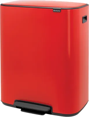 Мусорное ведро Brabantia Bo Pedal Bin 211522 60 л, для кухни, красное