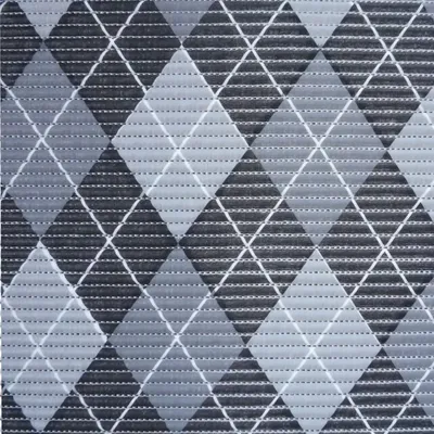 Коврик Vilina Standart V5 65x1500 см, для ванной, серый, черный, рисунок