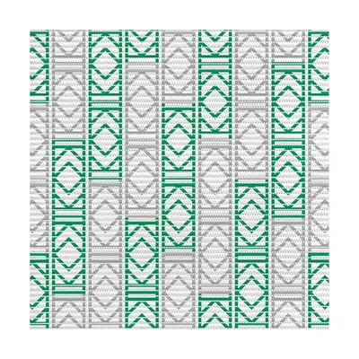 Коврик Vilina Преображение 7089-214PT-green-grey 65x1500 см, для ванной, серый, зеленый, рисунок
