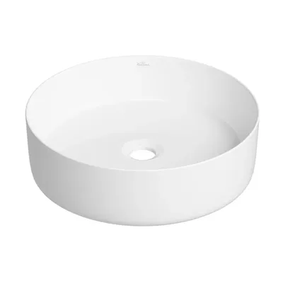 Накладная раковина Wellsee Coax 323501000 30 глянцевая белая, круглая