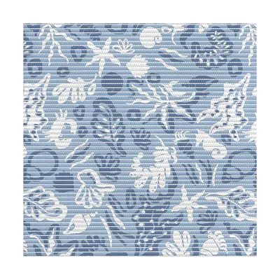 Коврик Vilina Standart 67160-V37-blue 65x1500 см, для ванной, синий, рисунок
