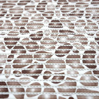 Коврик Vilina V15-brown 130x1500 см, для ванной, коричневый, рисунок