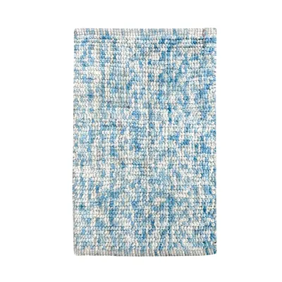 Коврик Fora Soft Cotton FOR-SC50-80BL 80x50 см, для ванной, белый, голубой