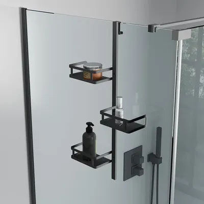 Полка для душа Veconi Moderno MD-B-C9 подвесная, матовая черная