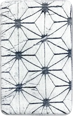 Коврик Fora Star Web FOR-HAP-50-80SIL 80x50 см, для ванной, серый, белый, рисунок
