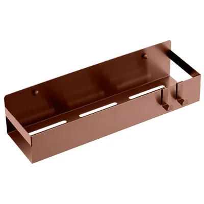 Полка для душа Boheme Q 10965-BRB подвесная, брашированная бронза (brushed bronze), с крючками