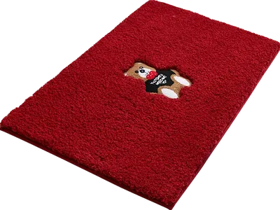 Коврик Carnation Home Fashions Teddy Bear Red 50x80 см, для ванной, рисунок, красный