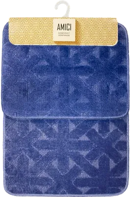 Комплект ковриков Dasch Элона HY-P21004 70x50 см, для ванной, синий